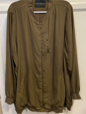 Forever 21 Plus Size Jacket in Olive